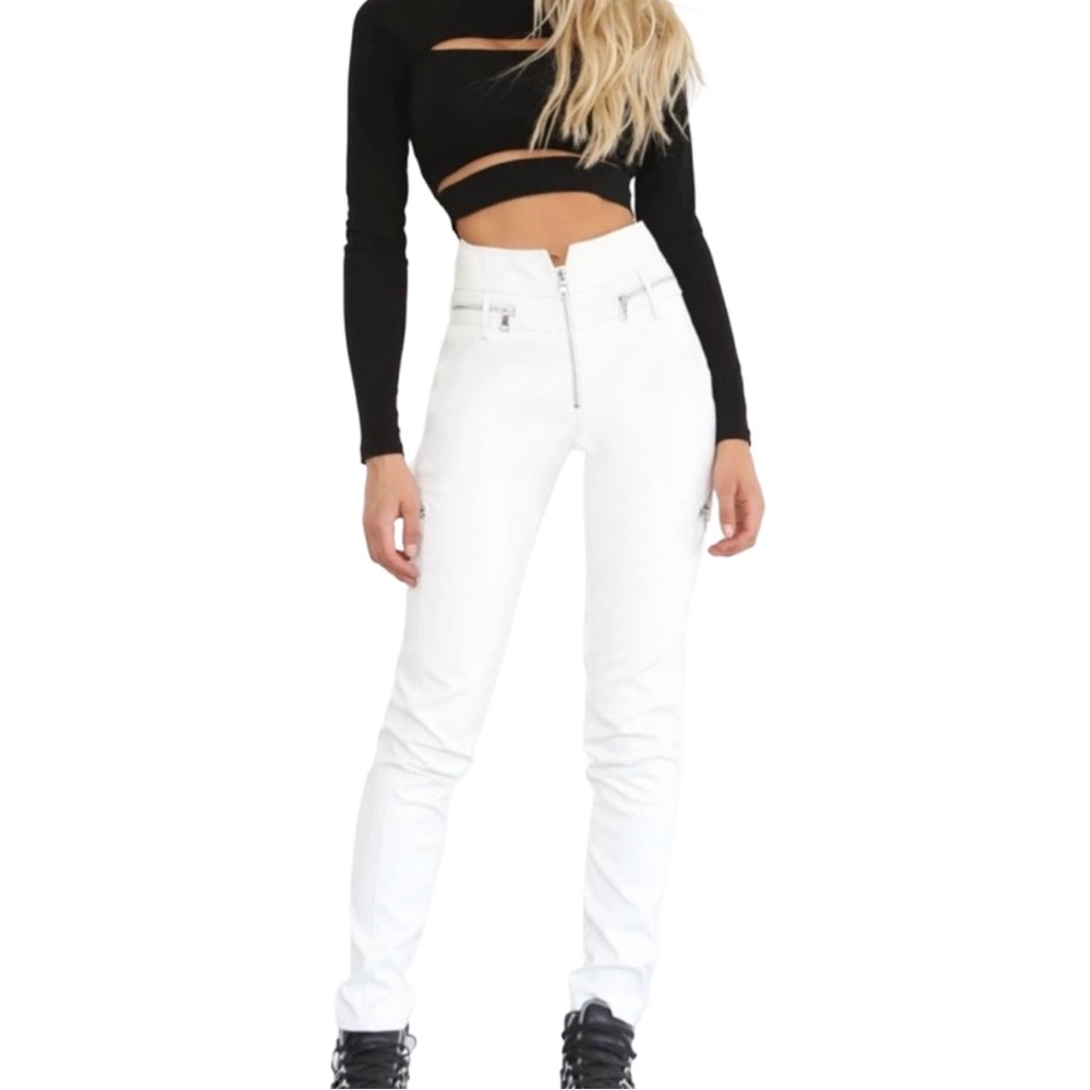 Tiger Mist Crisp White Straight Leg Pants